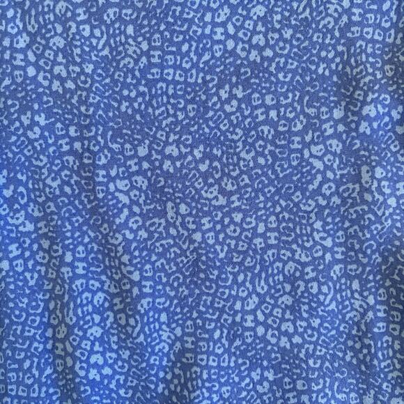 On 34th Women’s Blue Animal Print Midi Lightweight Skirt Large Viscose Side Zip - Picture 7 of 11